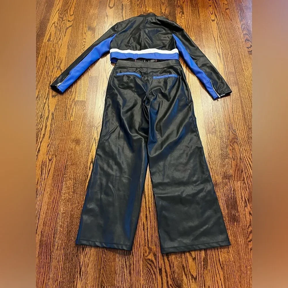 Free People Size Medium Set Incognito Moto Suit $348.00